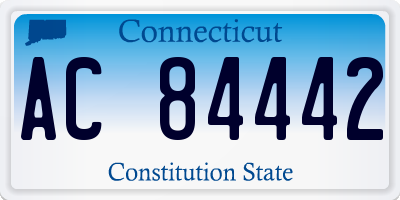 CT license plate AC84442