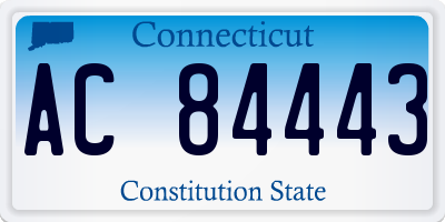 CT license plate AC84443
