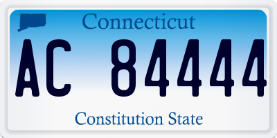 CT license plate AC84444