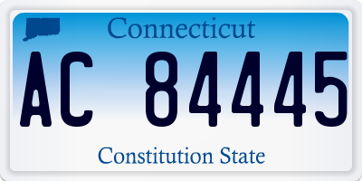 CT license plate AC84445