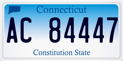 CT license plate AC84447