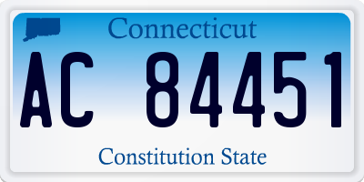 CT license plate AC84451