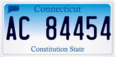 CT license plate AC84454