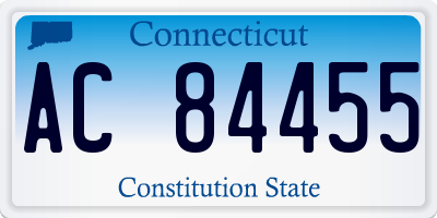 CT license plate AC84455