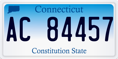CT license plate AC84457