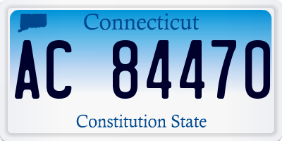 CT license plate AC84470