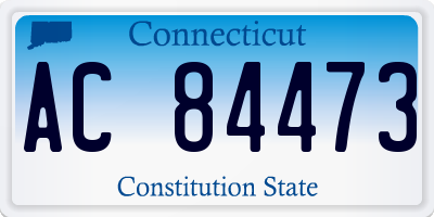CT license plate AC84473