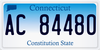 CT license plate AC84480