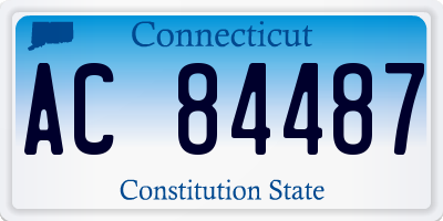 CT license plate AC84487