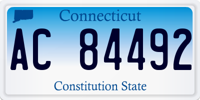 CT license plate AC84492