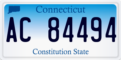 CT license plate AC84494