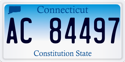 CT license plate AC84497