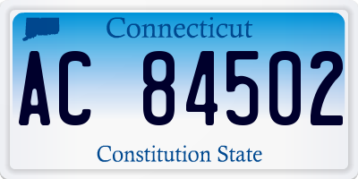CT license plate AC84502