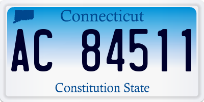 CT license plate AC84511