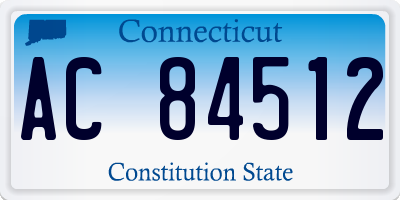 CT license plate AC84512