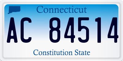 CT license plate AC84514