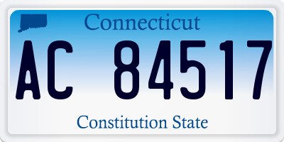 CT license plate AC84517