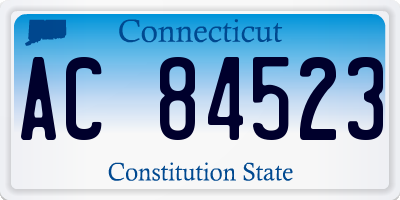 CT license plate AC84523