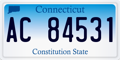 CT license plate AC84531