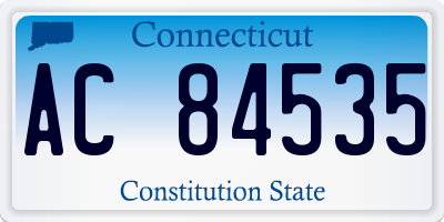 CT license plate AC84535