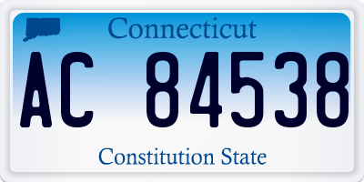 CT license plate AC84538