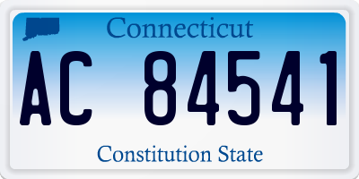 CT license plate AC84541