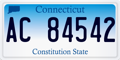 CT license plate AC84542