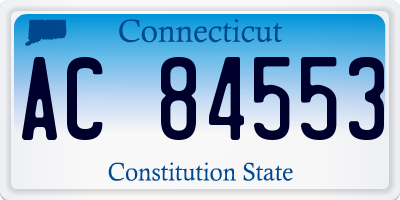 CT license plate AC84553