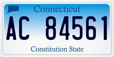 CT license plate AC84561