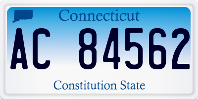 CT license plate AC84562