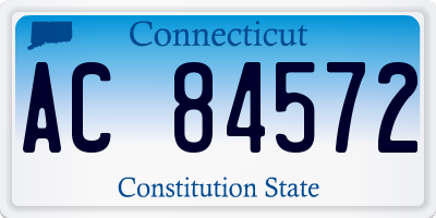 CT license plate AC84572