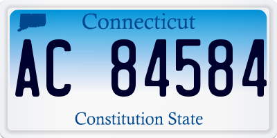 CT license plate AC84584