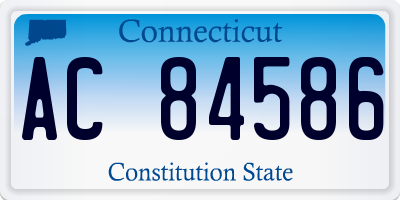 CT license plate AC84586