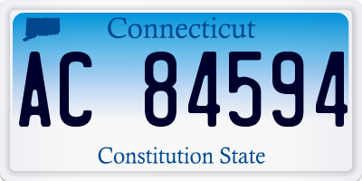 CT license plate AC84594