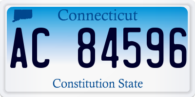 CT license plate AC84596