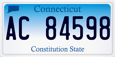 CT license plate AC84598
