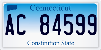 CT license plate AC84599