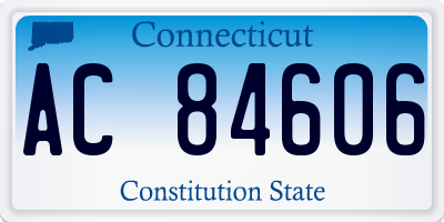 CT license plate AC84606