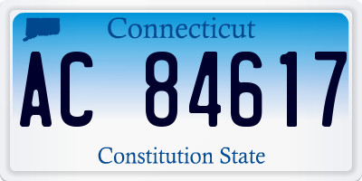 CT license plate AC84617