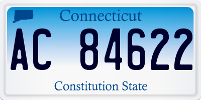CT license plate AC84622