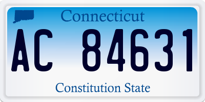 CT license plate AC84631