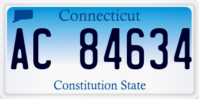 CT license plate AC84634