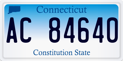 CT license plate AC84640
