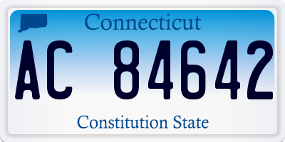 CT license plate AC84642