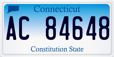 CT license plate AC84648
