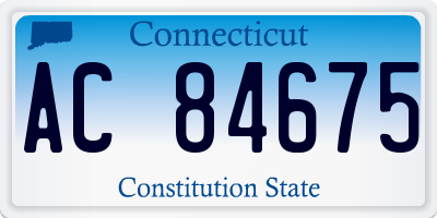 CT license plate AC84675