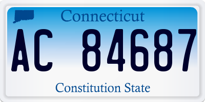 CT license plate AC84687