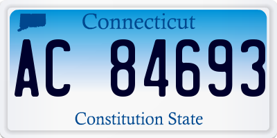 CT license plate AC84693