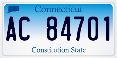 CT license plate AC84701