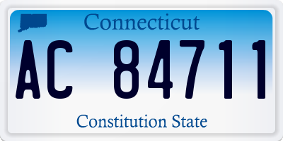CT license plate AC84711